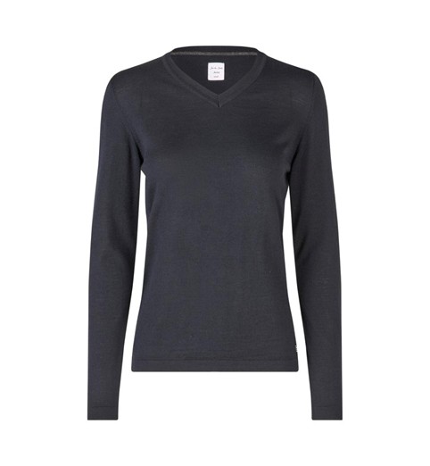 ID Pullover merino V-háls, kvinnur