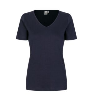 ID Interlock T-shirt V-háls, kvinnur