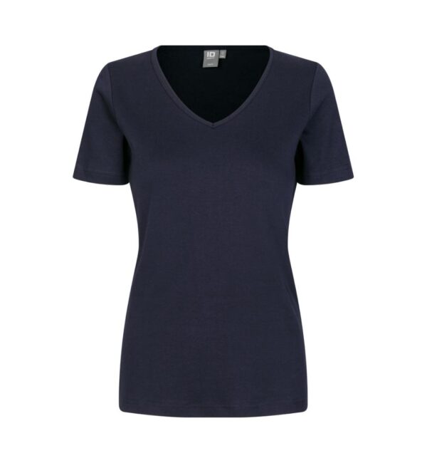 ID Interlock T-shirt V-háls, kvinnur
