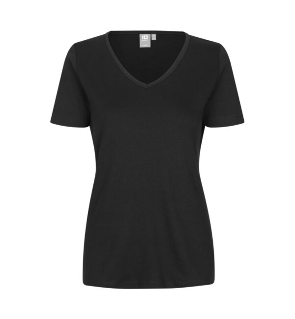 ID Interlock T-shirt V-háls, kvinnur