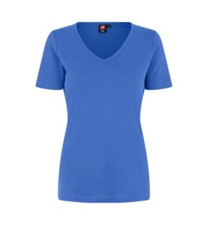ID Interlock T-shirt V-háls, kvinnur