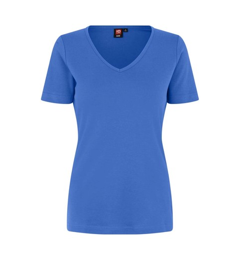 ID Interlock T-shirt V-háls, kvinnur