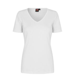 ID Interlock T-shirt V-háls, kvinnur
