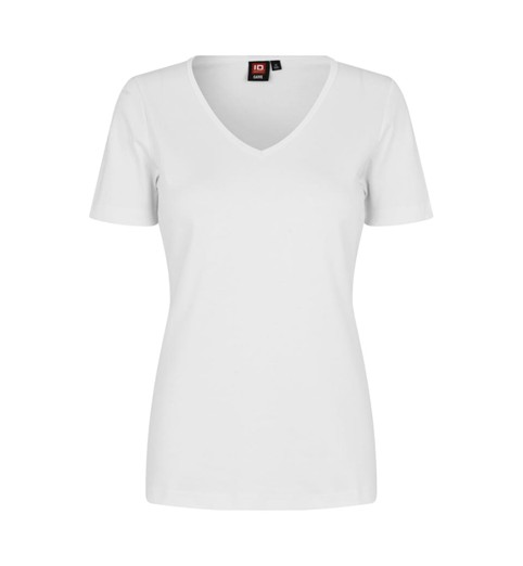ID Interlock T-shirt V-háls, kvinnur